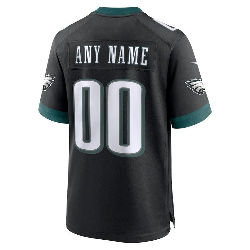 Philadelphia Eagles - Alternate Personalizada NFL Game Camisa - Preta