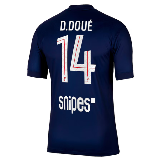 D. Doué - Paris Saint-Germain (PSG) 25/26 I Home Camisa - Versão Torcedor
