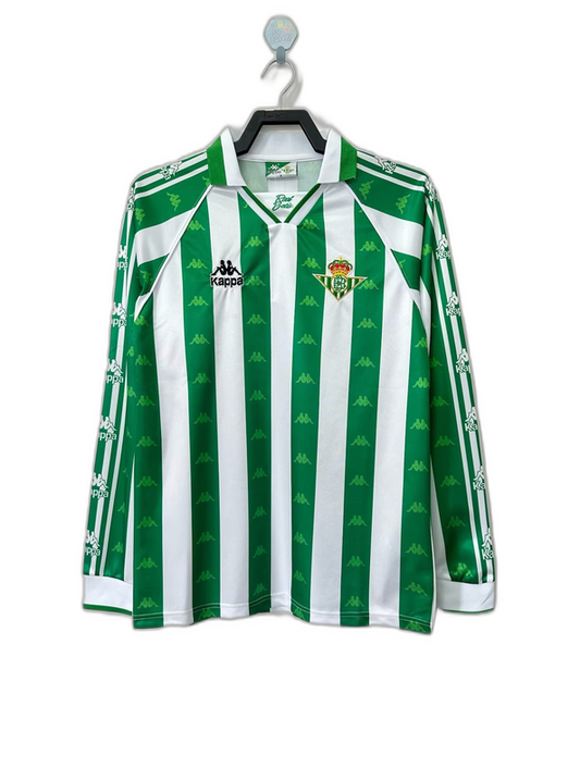 Real Betis 95/97 I Home Camisa - Manga Longa Versão Retrô