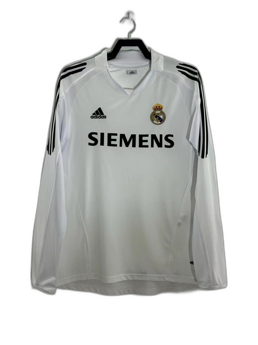 Real Madrid 05/06 I Home Camisa - Manga Longa Versão Retrô
