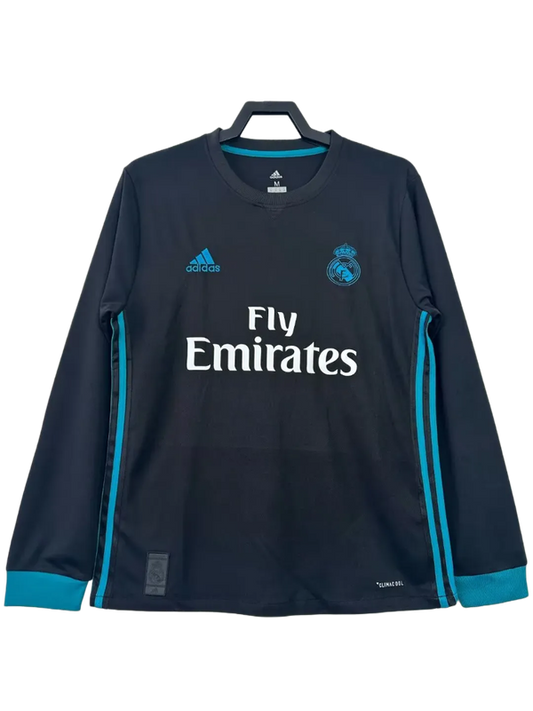 Real Madrid 17/18 II Away Camisa - Manga Longa Versão Retrô