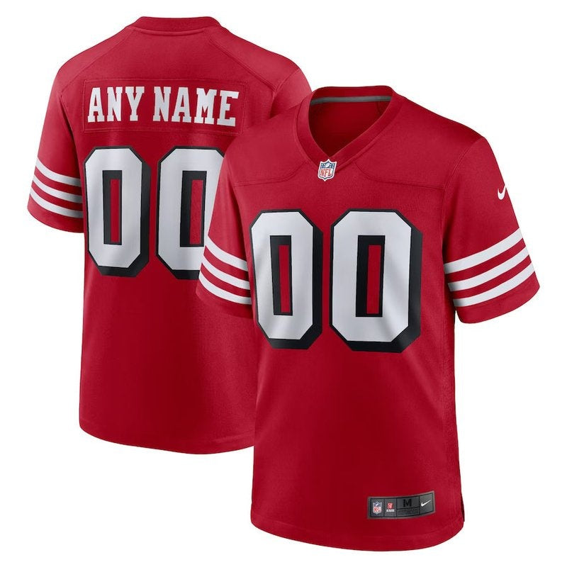 San Francisco 49ers - Scarlet Alternate Personalizada NFL Game Camisa