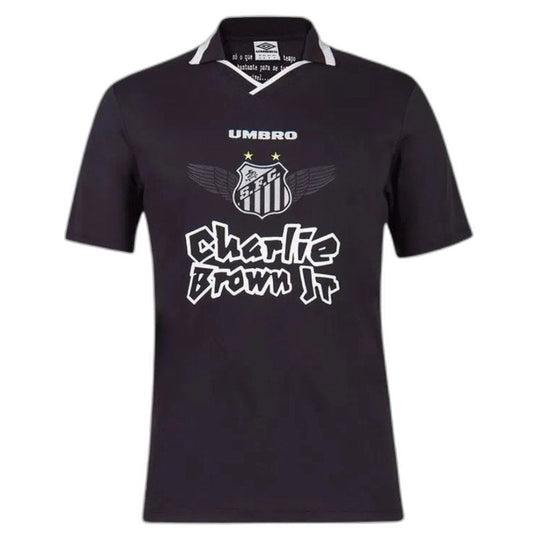 Santos Charlie Brown JR Preta Camisa - Versão Torcedor
