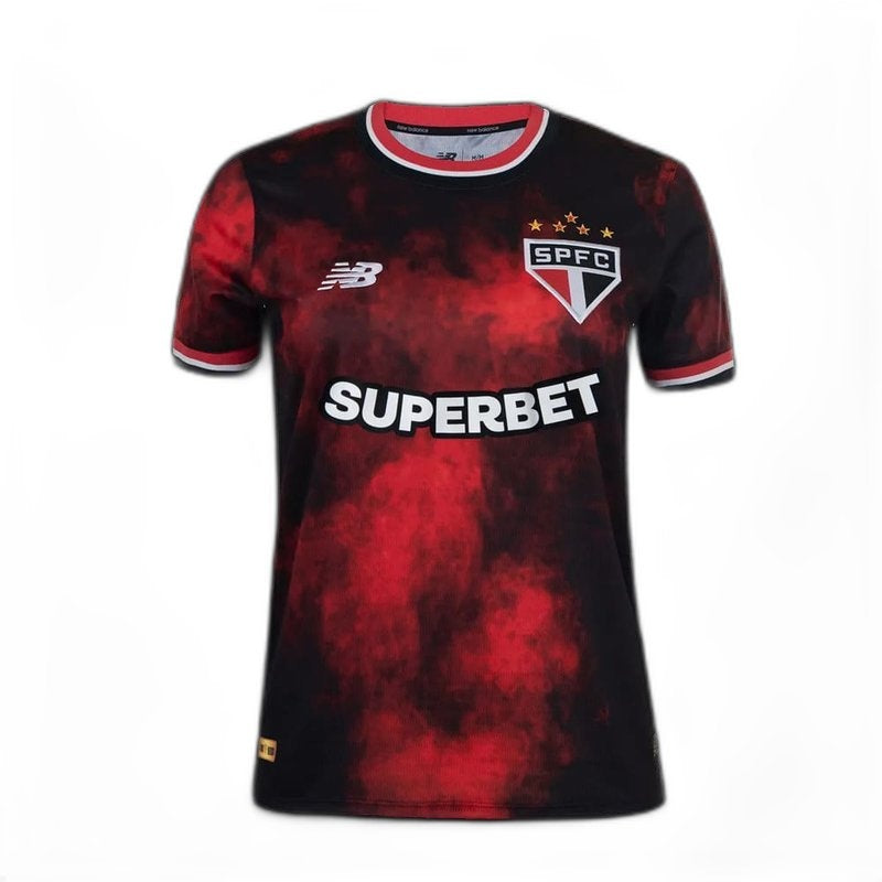 Sao Paulo 24/25 Comemorativa Preta Camisa - Feminina's