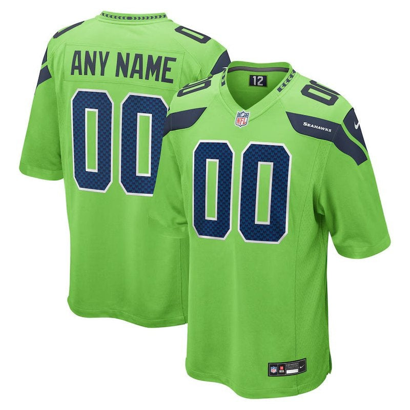 Seattle Seahawks - Alternate Personalizada NFL Game Camisa - Neon Verde