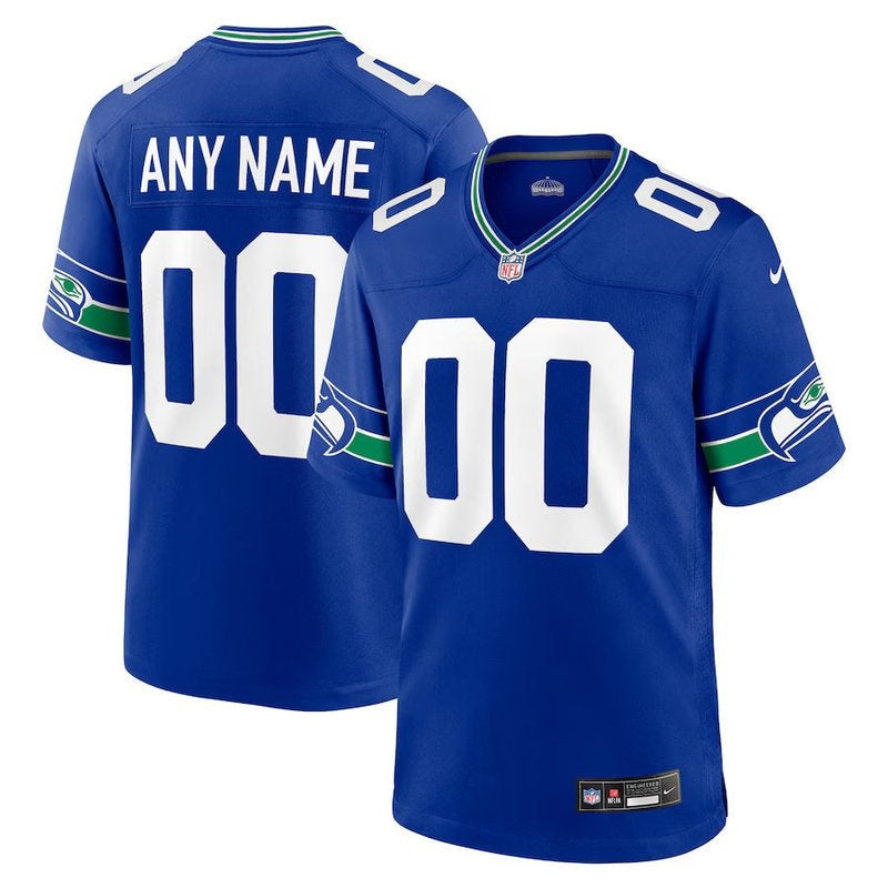 Seattle Seahawks - Royal Throwback Personalizada NFL Camisa