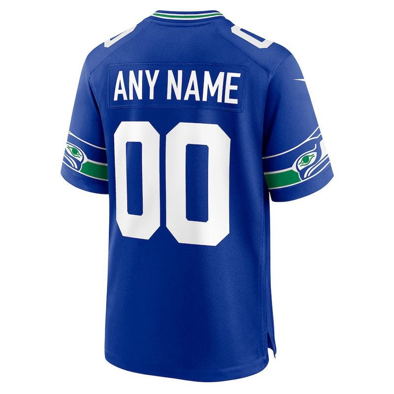 Seattle Seahawks - Royal Throwback Personalizada NFL Camisa