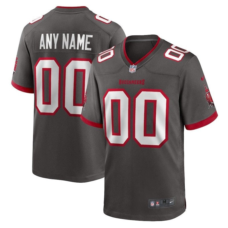 Tampa Bay Buccaneers - Pewter Alternate Personalizada NFL Game Camisa