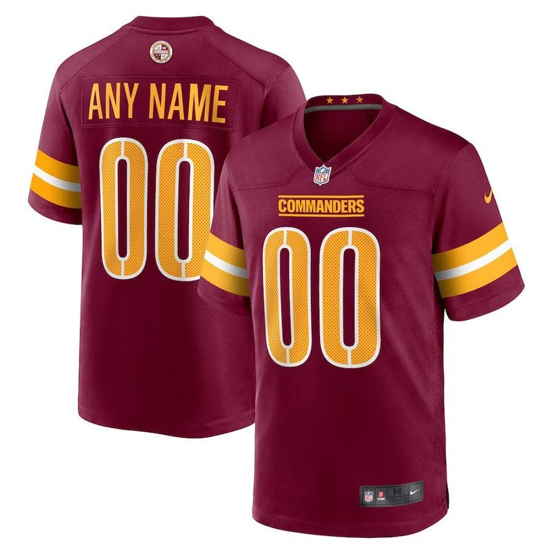 Washington Commanders - Burgundy Personalizada NFL Game Camisa