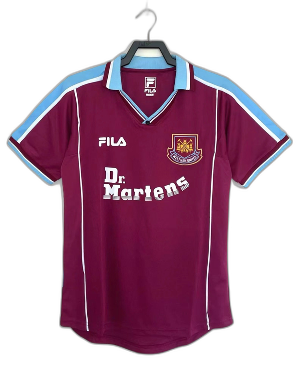 West Ham 99/01 I Home Camisa - Versão Retrô